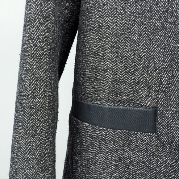 BDG Herringbone Double-Breasted Blazer Jacket Gray Black Women’s M - Picture 7 of 9